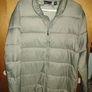 Swiss Tech Men's Olive Puffer Jacket